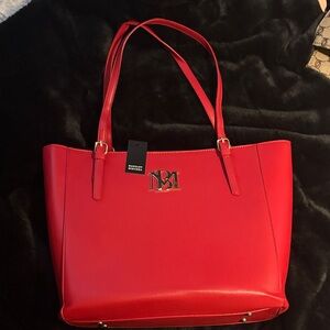 Badgley Mischka Vibrant Red Tote Bag